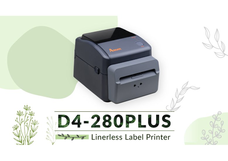 Argox D4-280plus linerless label printer! Go green with linerless labels!